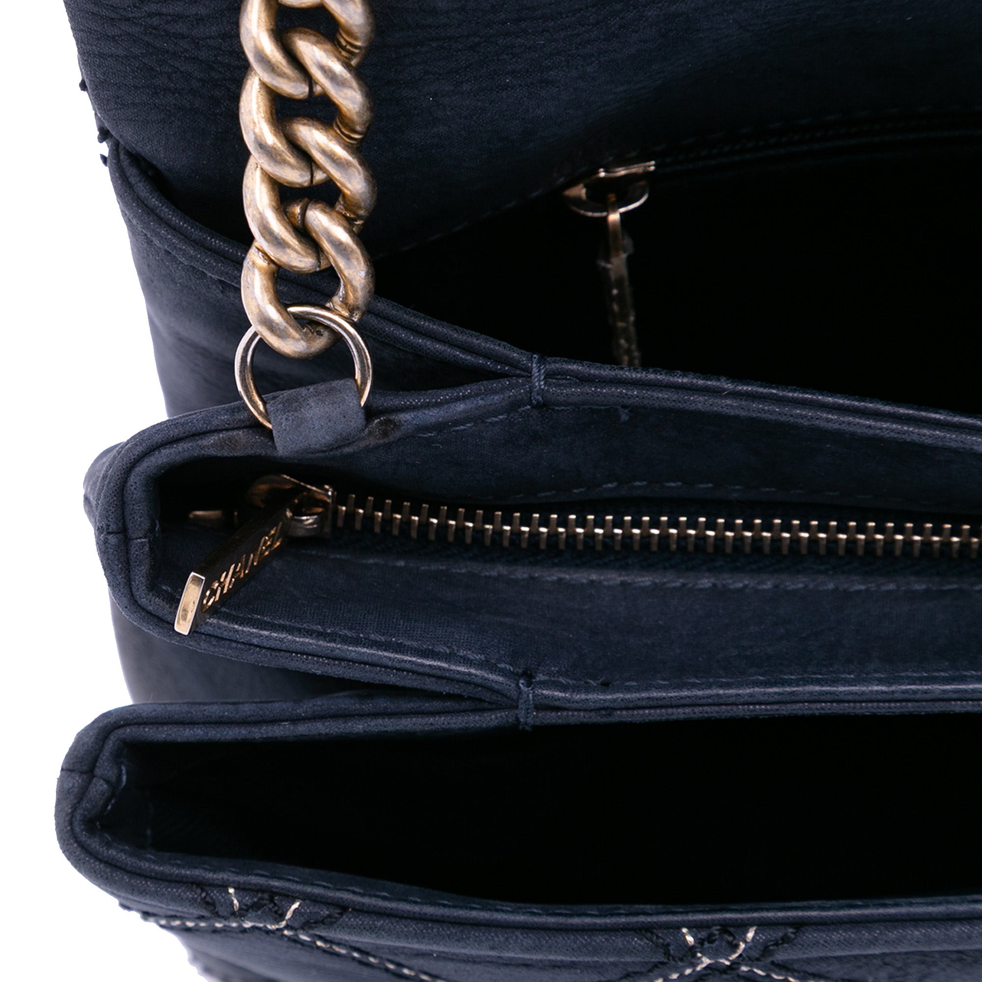 Jumbo Quilted Calfskin Triple Stitched Flap