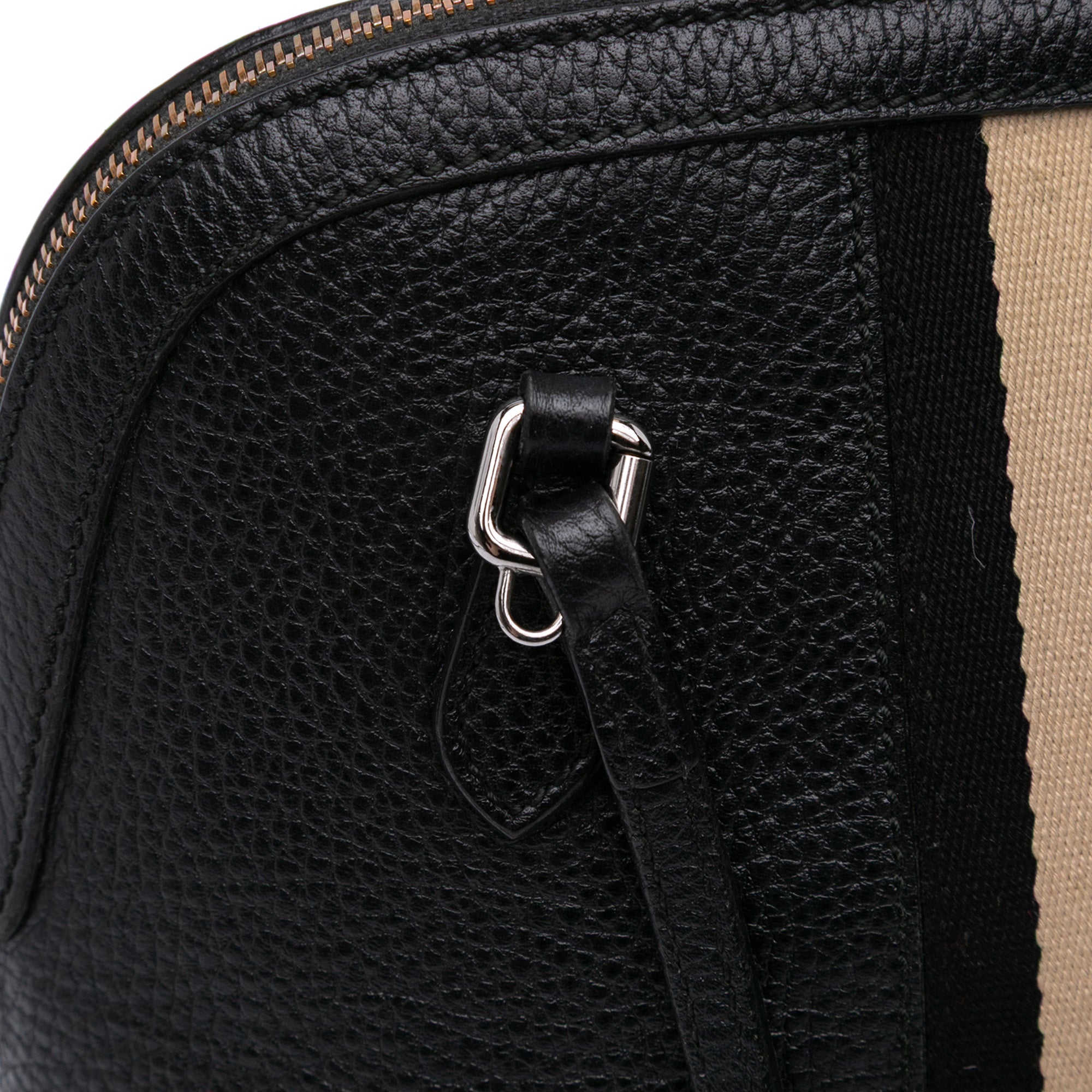 Mini Leather Web Dome Satchel