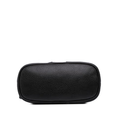Mini Leather Web Dome Satchel