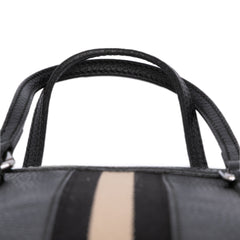 Mini Leather Web Dome Satchel
