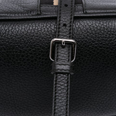 Mini Leather Web Dome Satchel