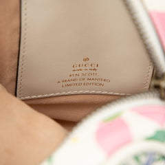 Mini GG Marmont Floral Printed Matelasse Leather Crossbody