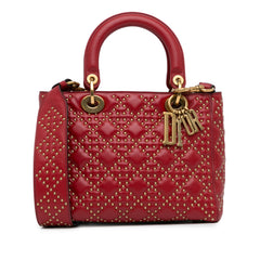 Medium Lambskin Cannage Studded Supple Lady Dior_0