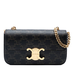 Triomphe Coated Canvas Claude Chain Shoulder Bag