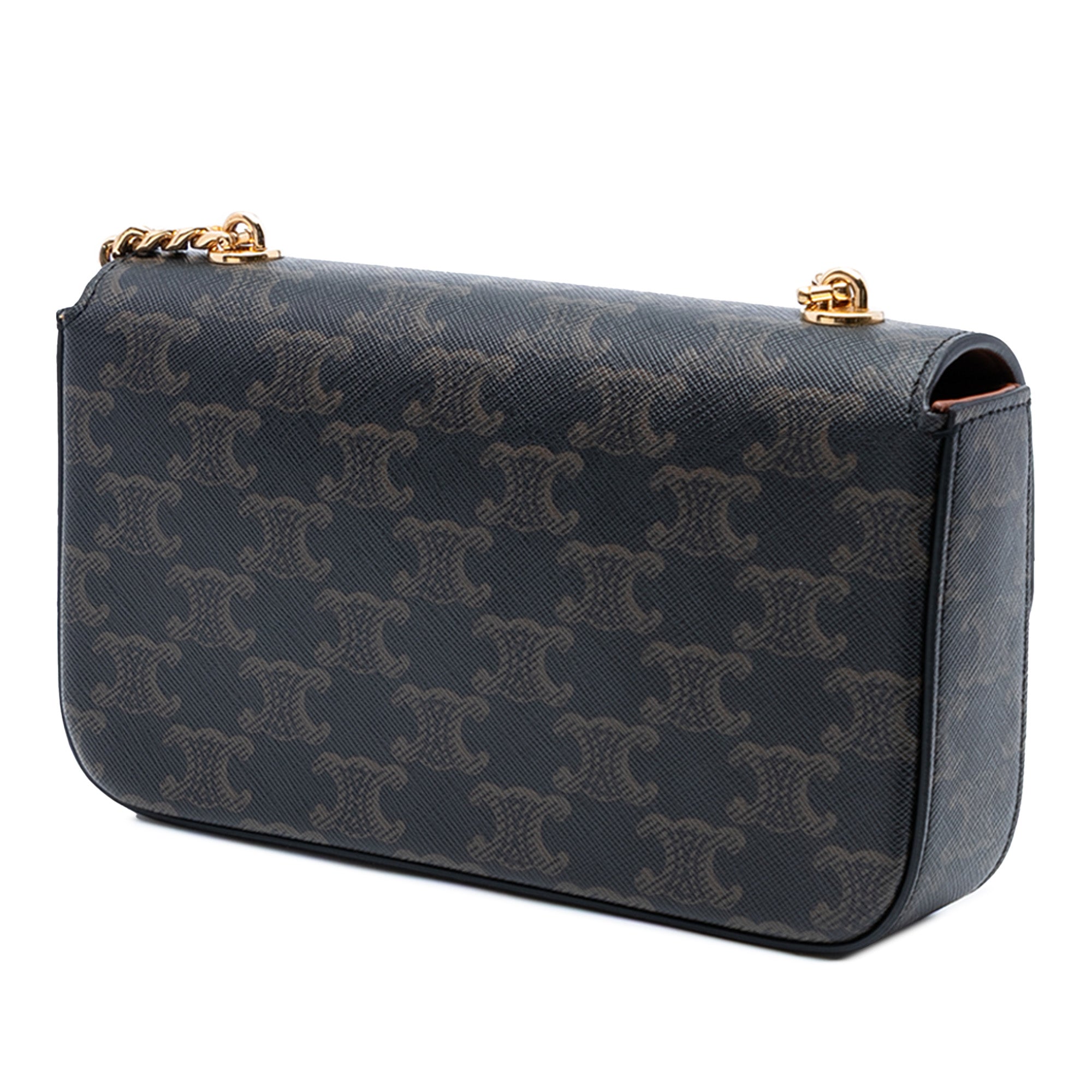 Triomphe Coated Canvas Claude Chain Shoulder Bag