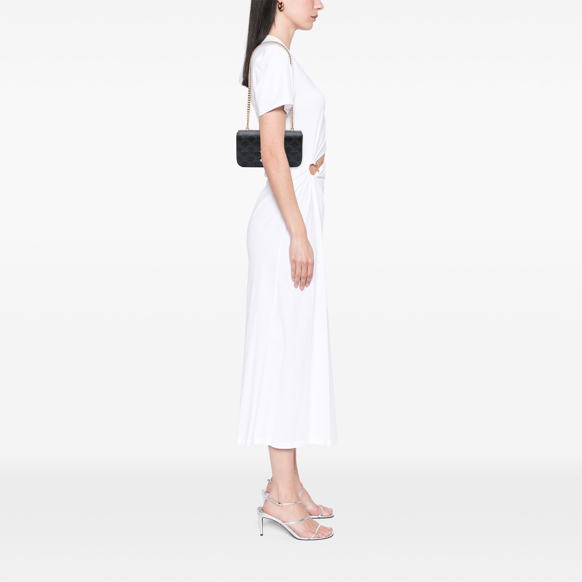 Triomphe Coated Canvas Claude Chain Shoulder Bag