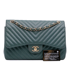 Jumbo Classic Chevron Lambskin Double Flap