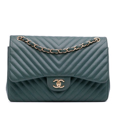 Jumbo Classic Chevron Lambskin Double Flap