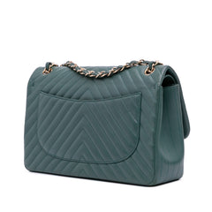Jumbo Classic Chevron Lambskin Double Flap