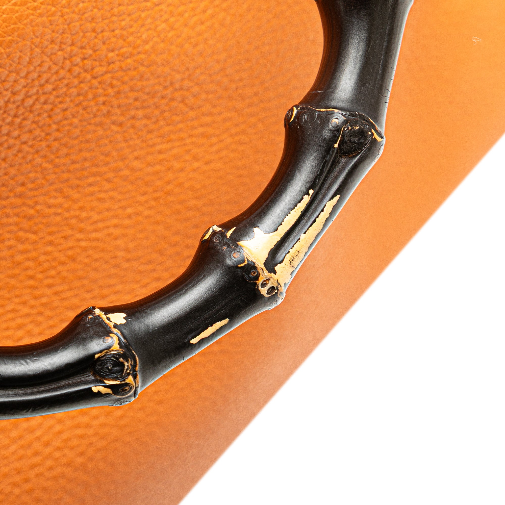 Small Calfskin Bamboo Shopper Satchel