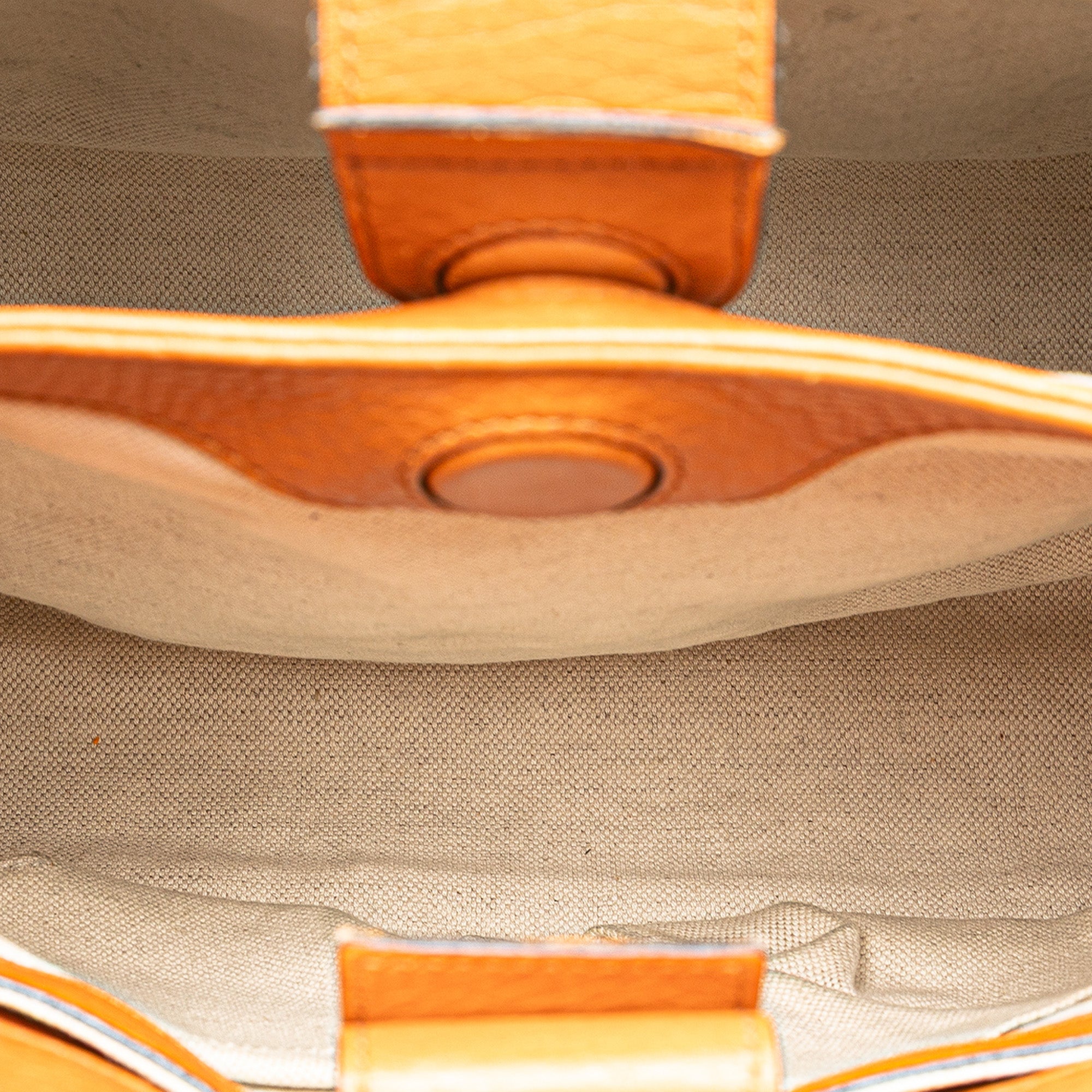 Small Calfskin Bamboo Shopper Satchel