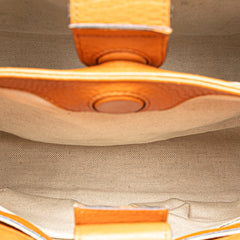 Small Calfskin Bamboo Shopper Satchel