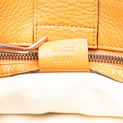 Small Calfskin Bamboo Shopper Satchel