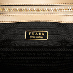 Large Saffiano Lux Embossed Logo Convertible Tote