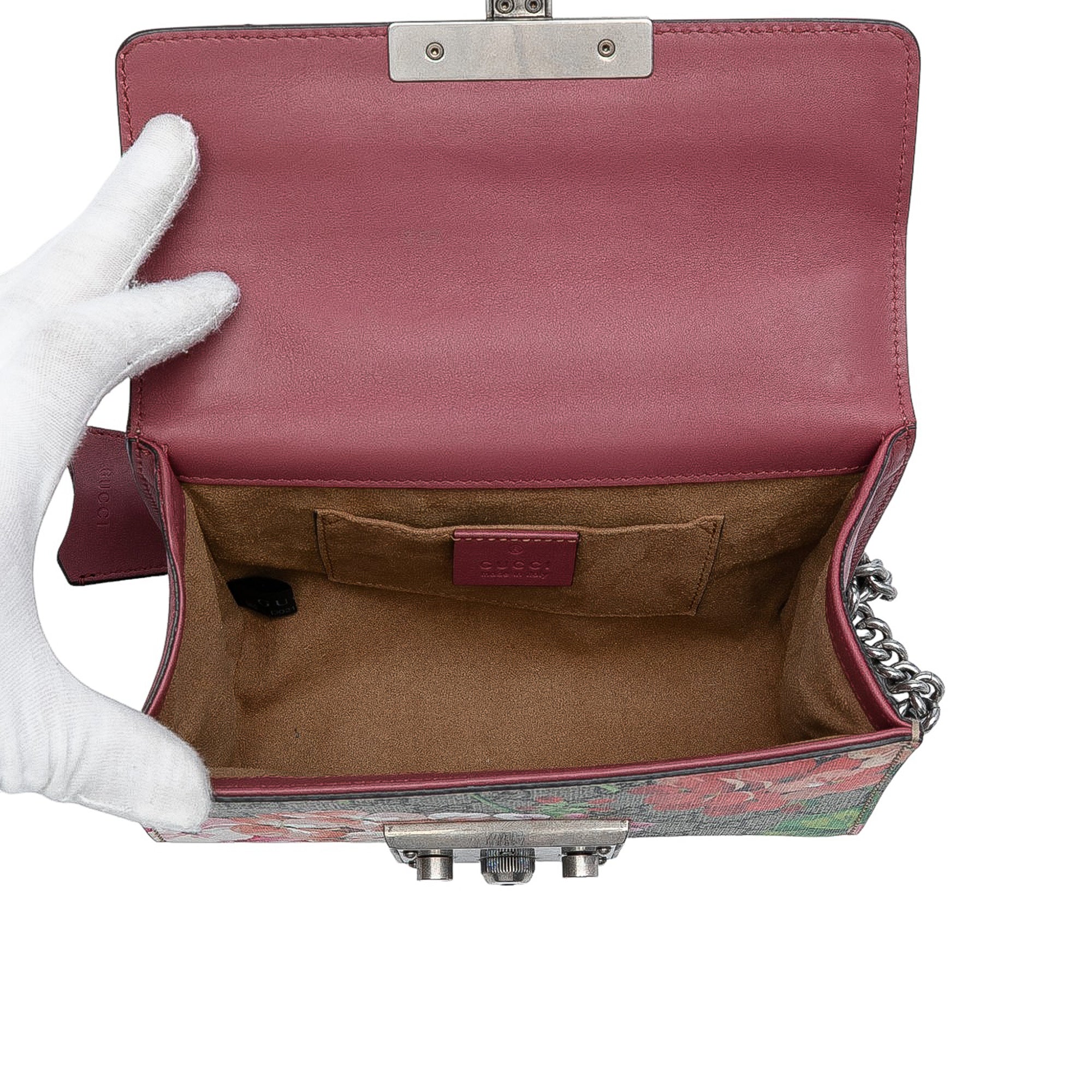 Small GG Supreme Blooms Padlock Crossbody