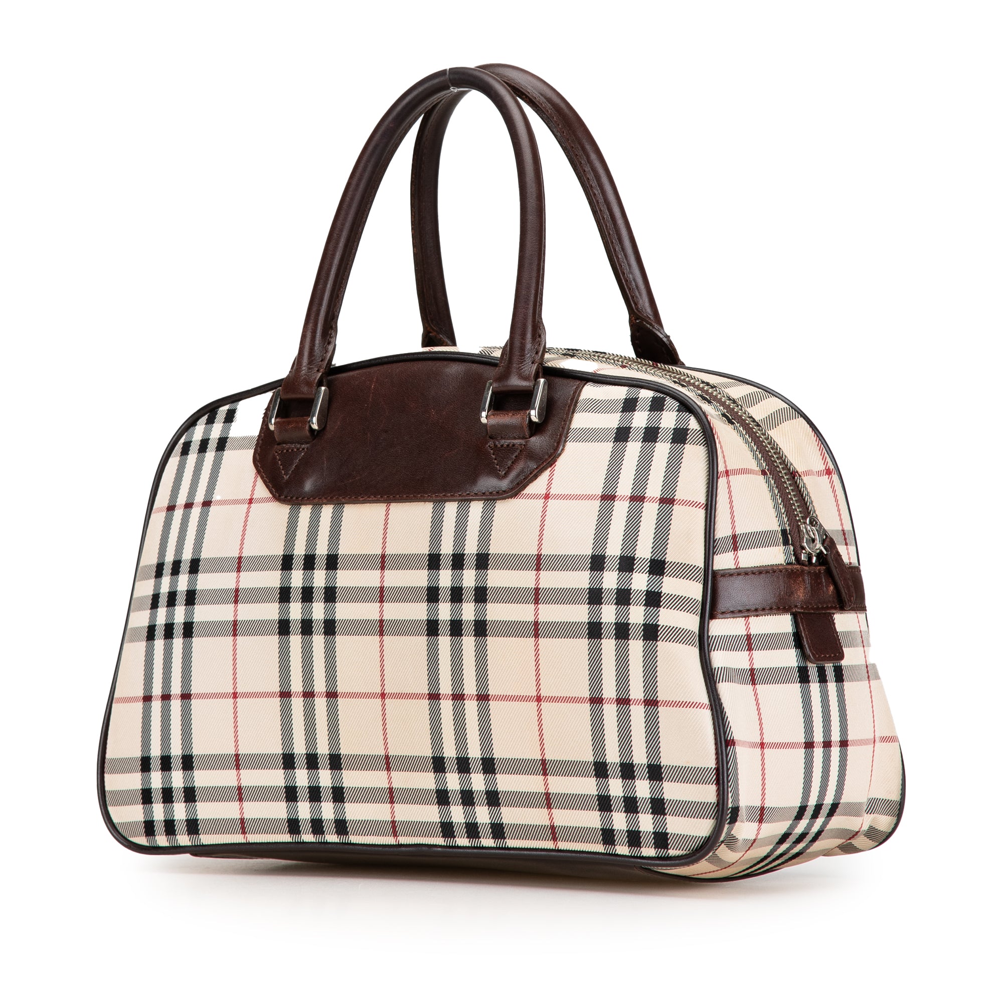 House Check Canvas Handbag