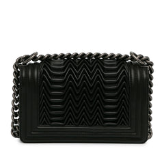 Small Pleated Lambskin Boy Flap_2