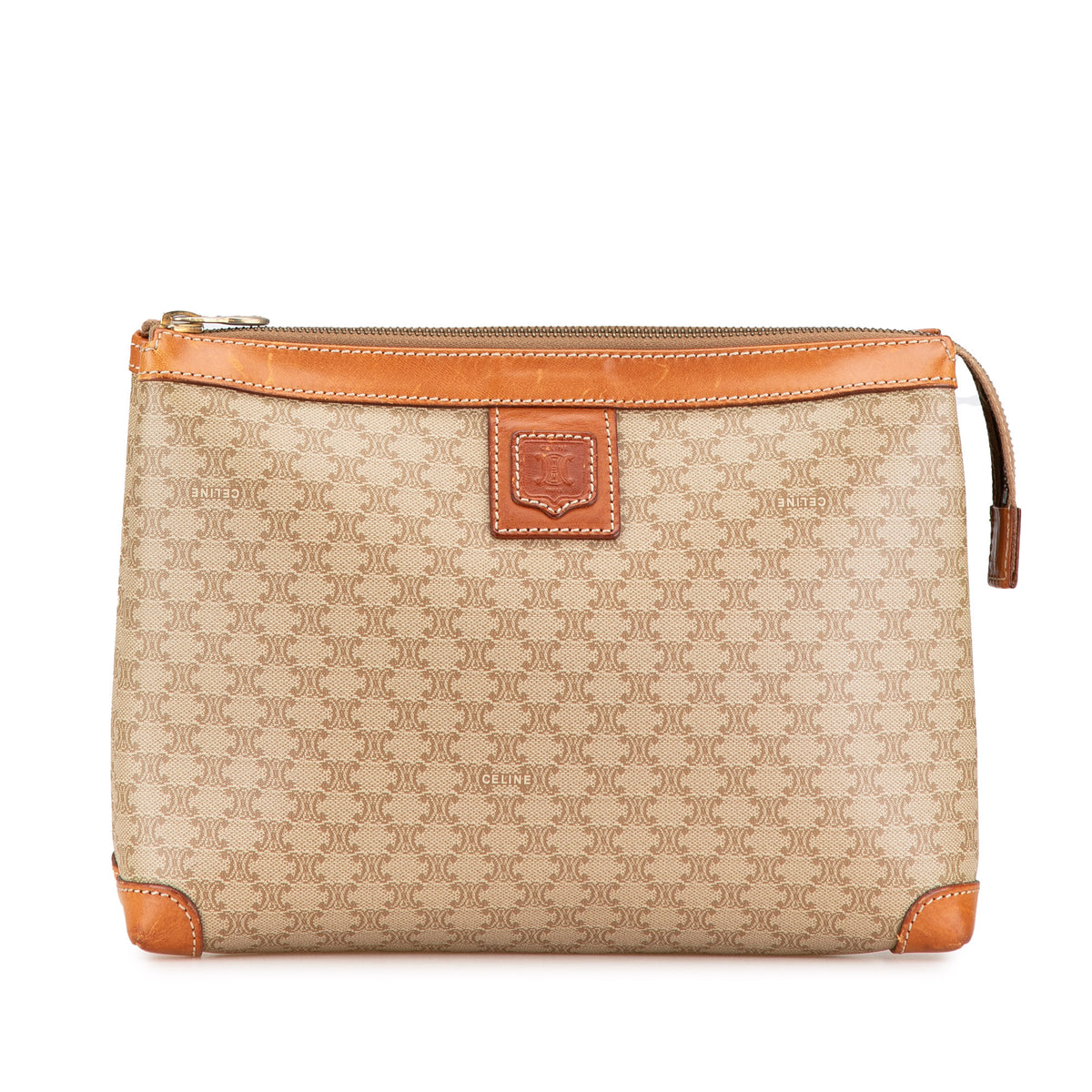 Macadam Coated Canvas Clutch