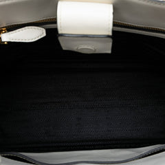 Soft Calf Trimmed Saffiano Lux Open Convertible Tote