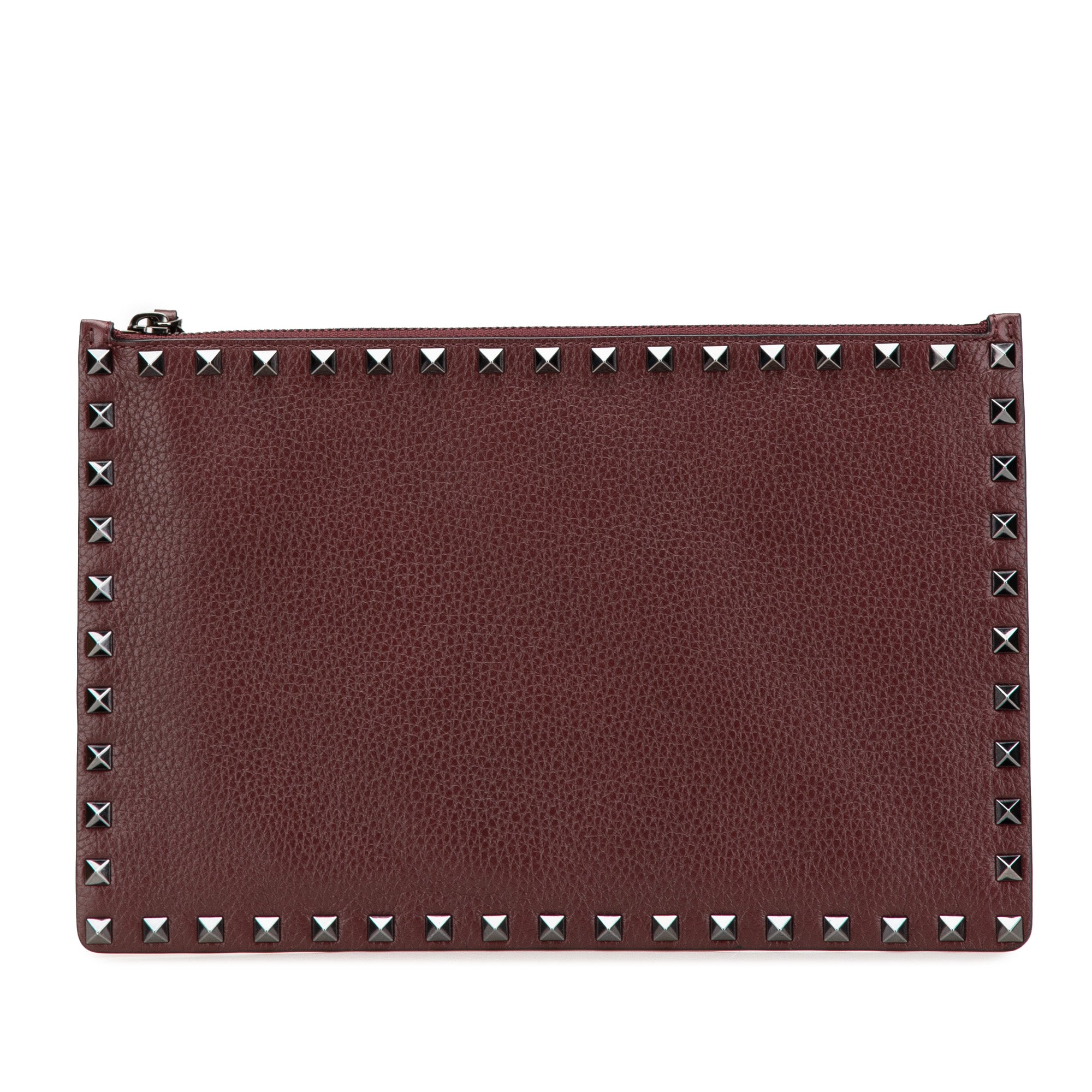 Rockstud Leather Clutch
