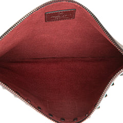 Rockstud Leather Clutch