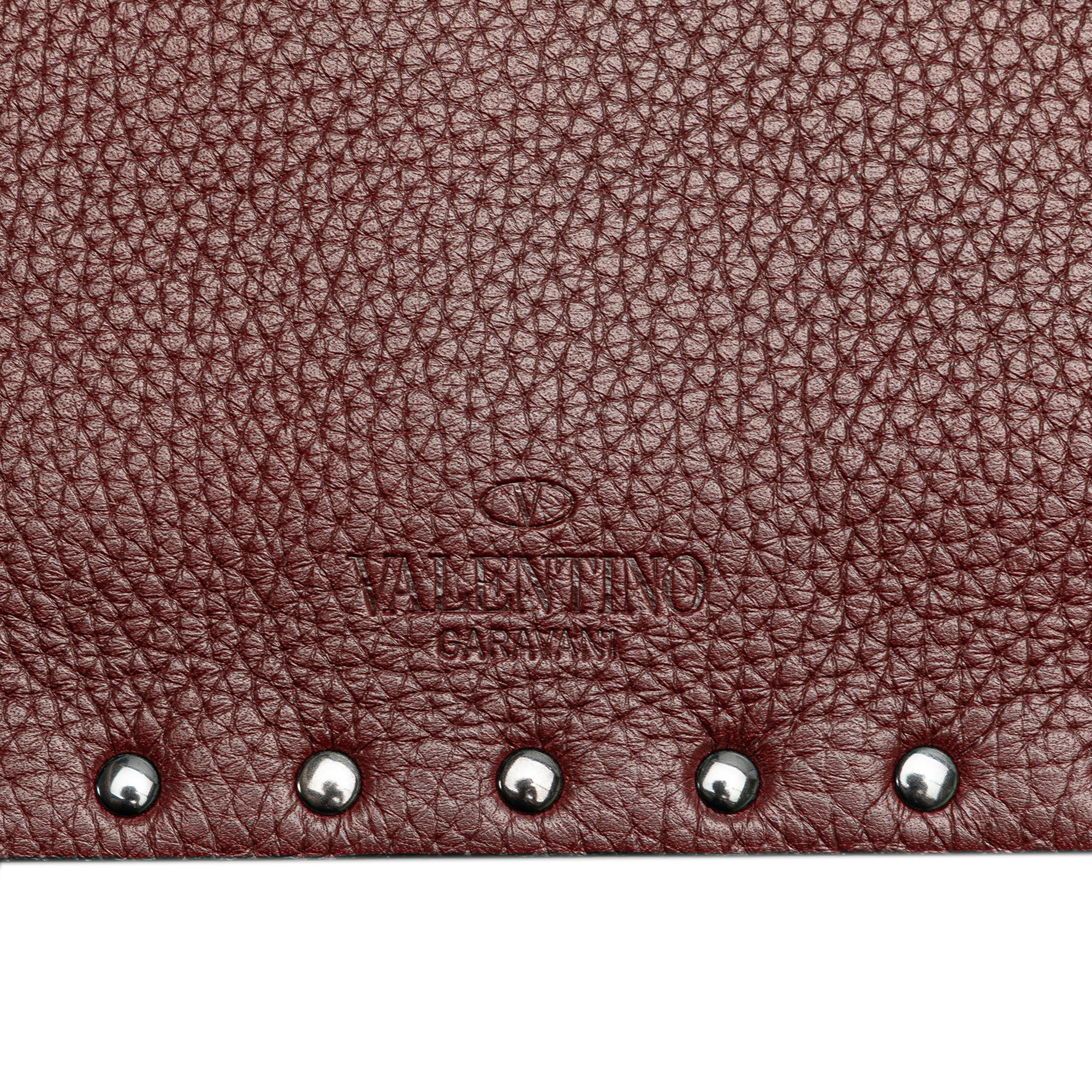 Rockstud Leather Clutch