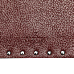 Rockstud Leather Clutch