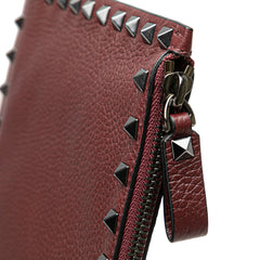 Rockstud Leather Clutch