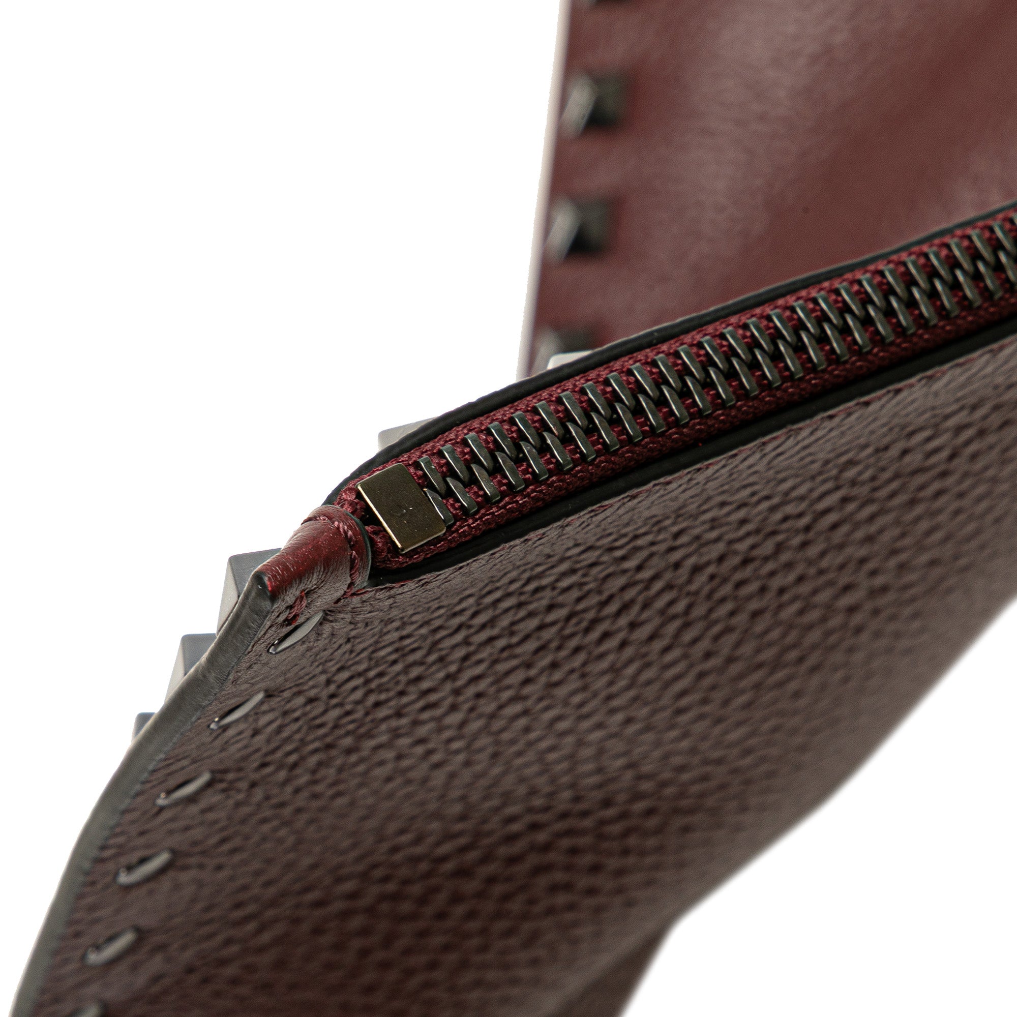 Rockstud Leather Clutch