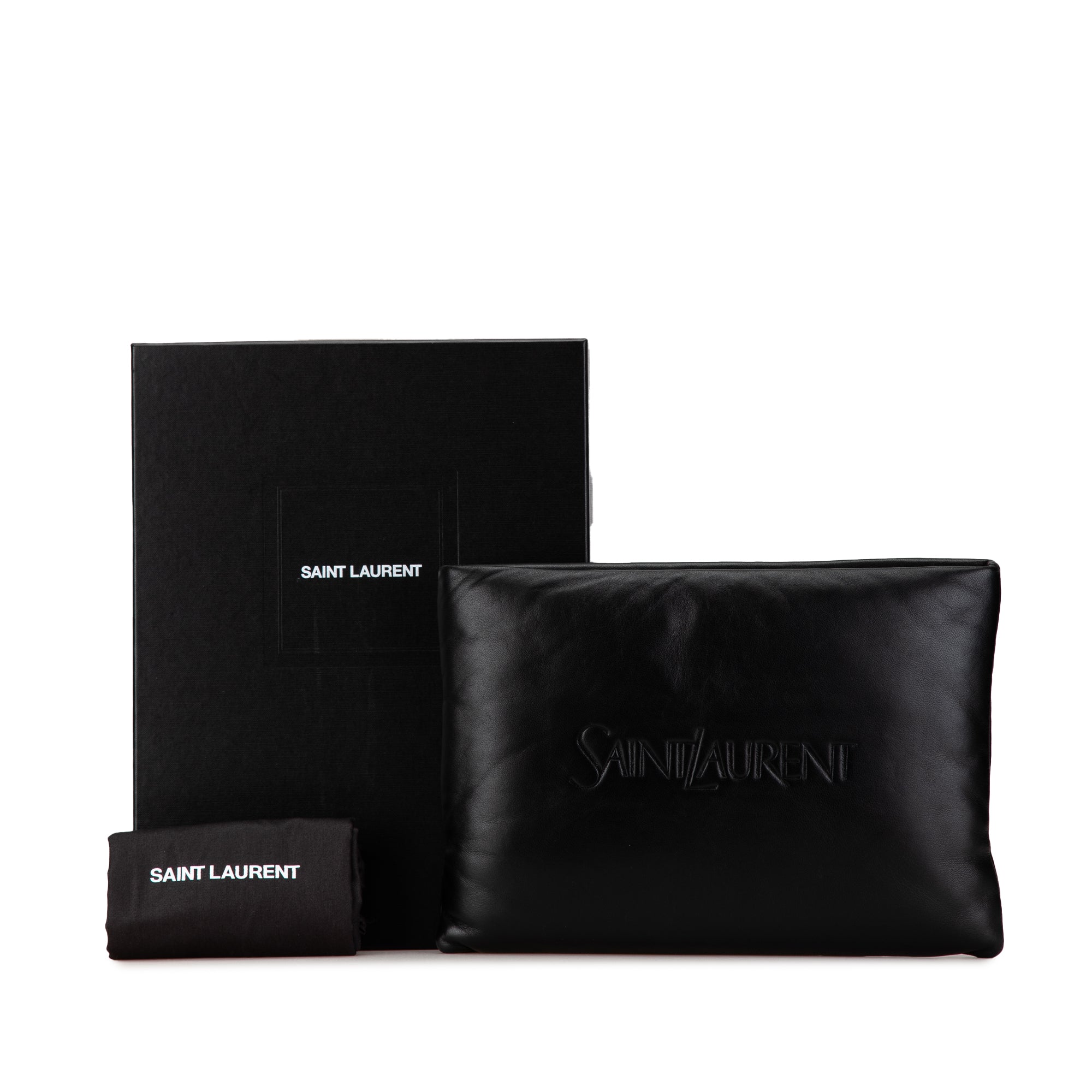 Large Lambskin Puffy Pouch