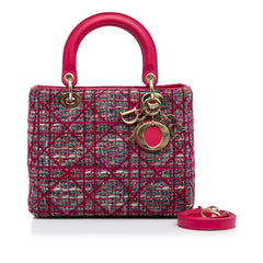 Medium Tweed Cannage Lady Dior