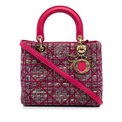 Medium Tweed Cannage Lady Dior