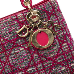 Medium Tweed Cannage Lady Dior