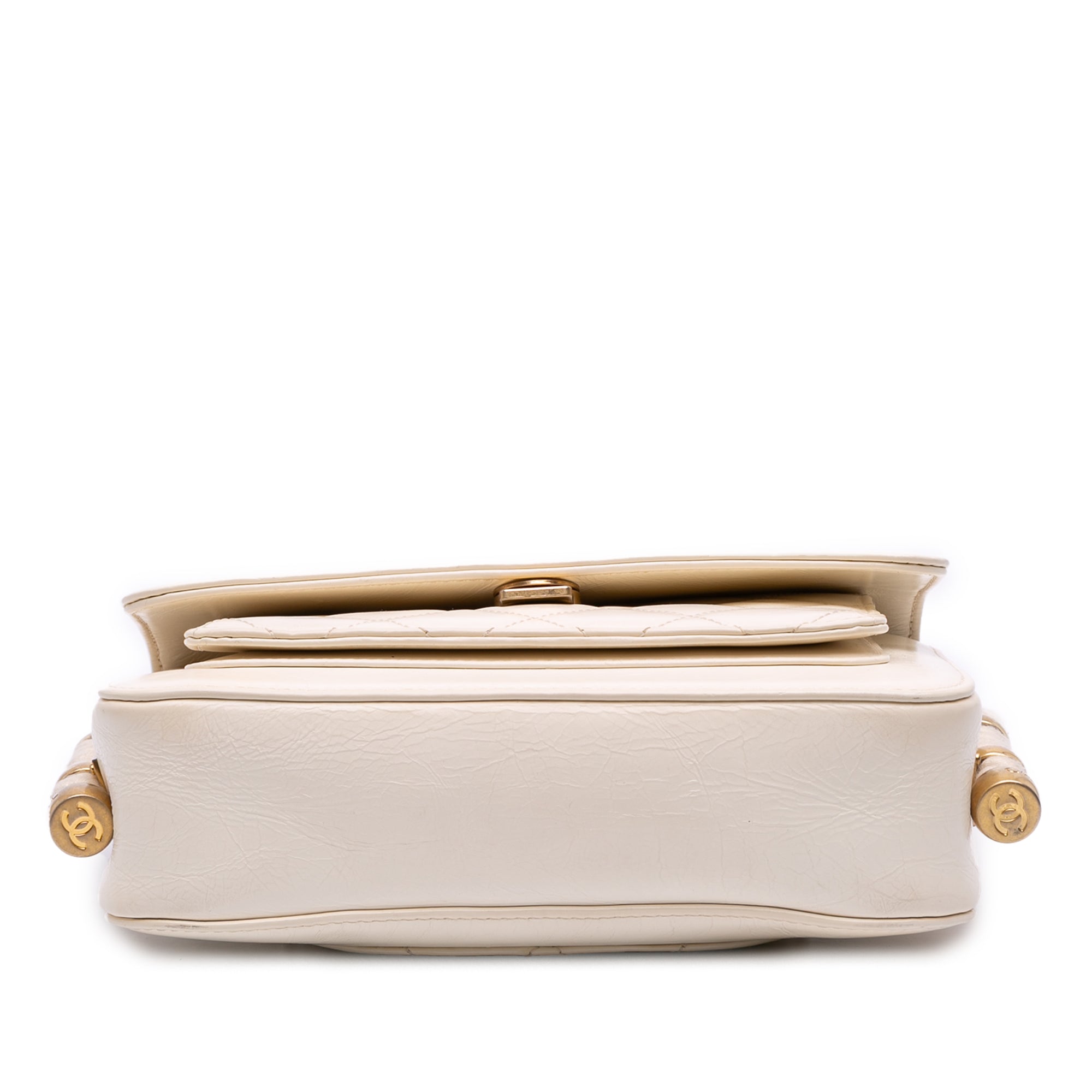 Crumpled Calfskin En Vogue Rope Flap