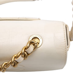 Crumpled Calfskin En Vogue Rope Flap