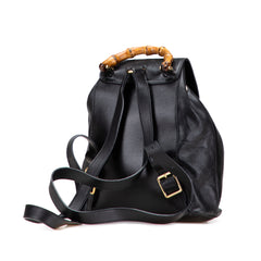 Leather Bamboo Backpack