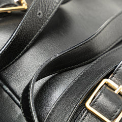 Leather Bamboo Backpack