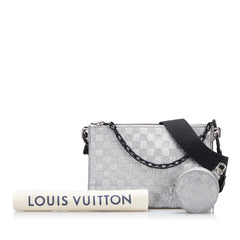 Damier Glitter Taurillon In The Loop Trio Pouch