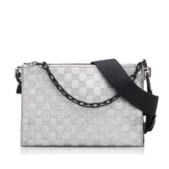 Damier Glitter Taurillon In The Loop Trio Pouch_0