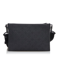 Damier Glitter Taurillon In The Loop Trio Pouch