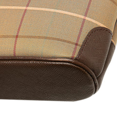 Vintage Check Canvas Wristlet Clutch