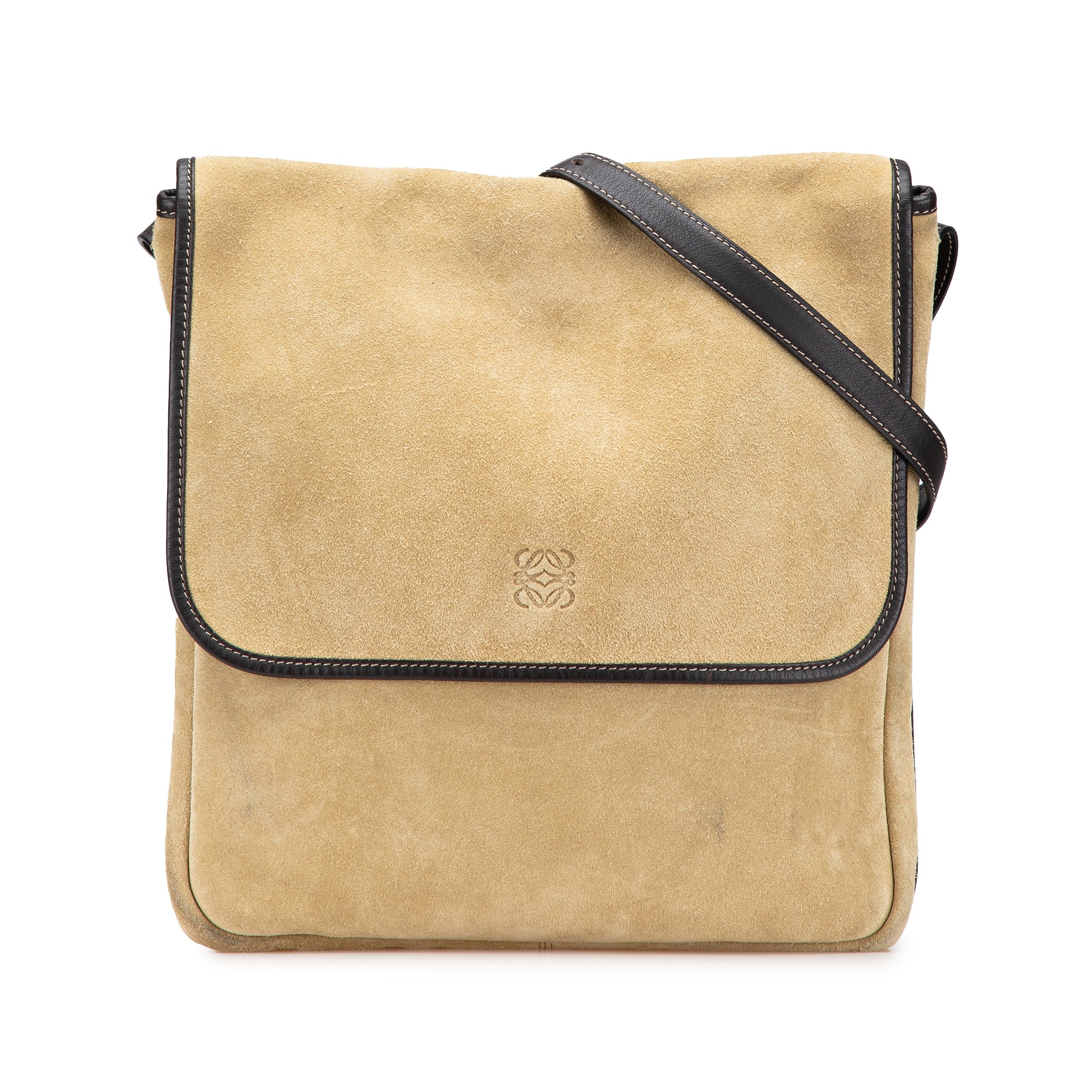 Anagram Suede Crossbody