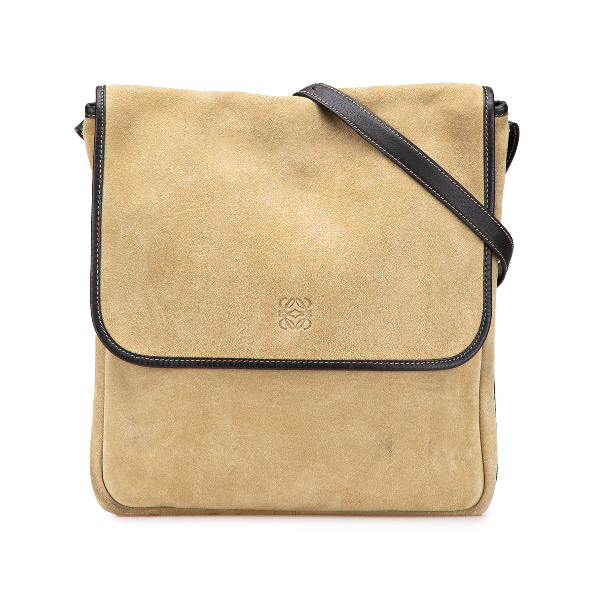 Anagram Suede Crossbody