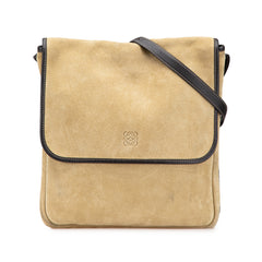 Anagram Suede Crossbody