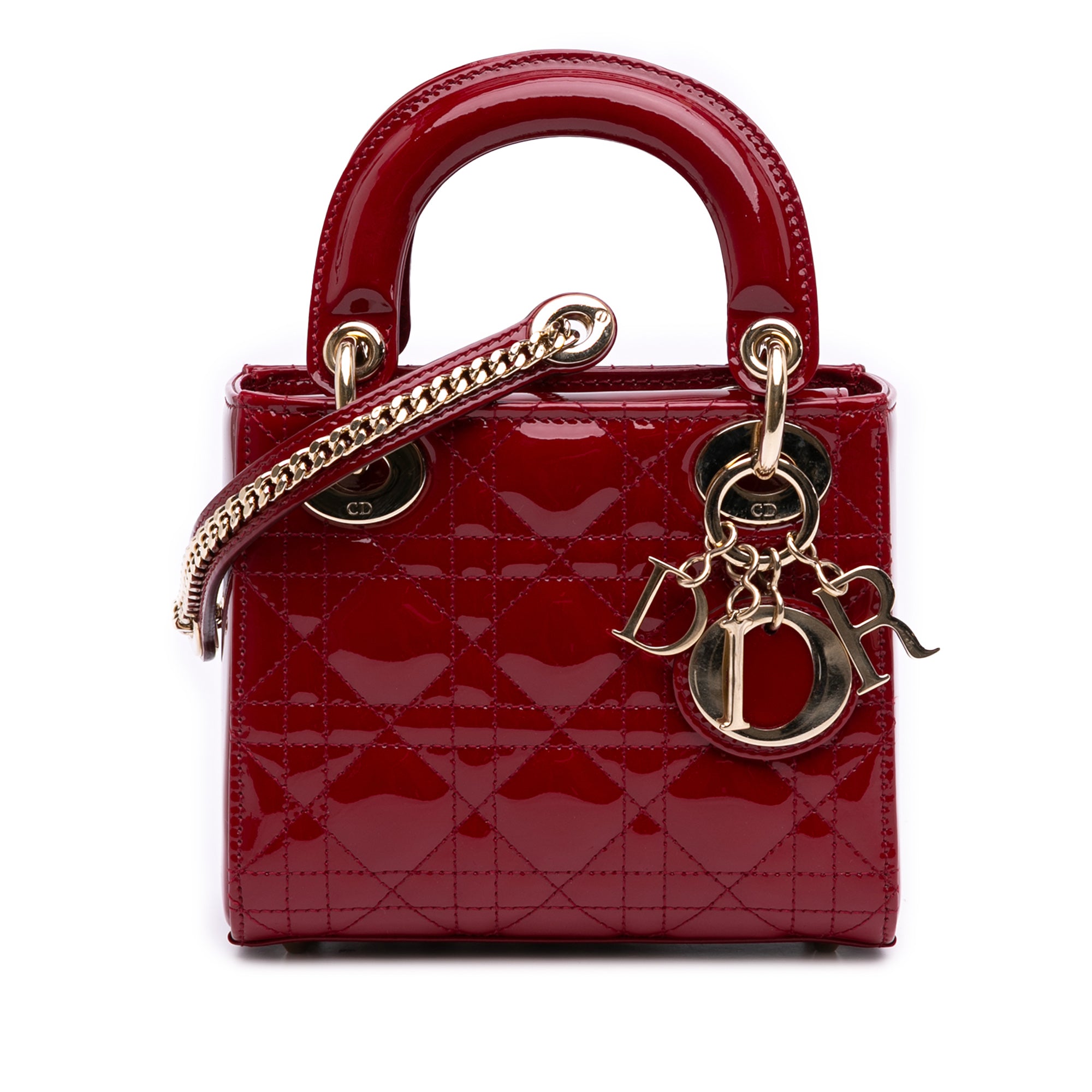 Mini Patent Cannage Lady Dior