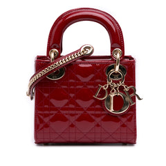 Mini Patent Cannage Lady Dior