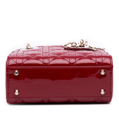 Mini Patent Cannage Lady Dior