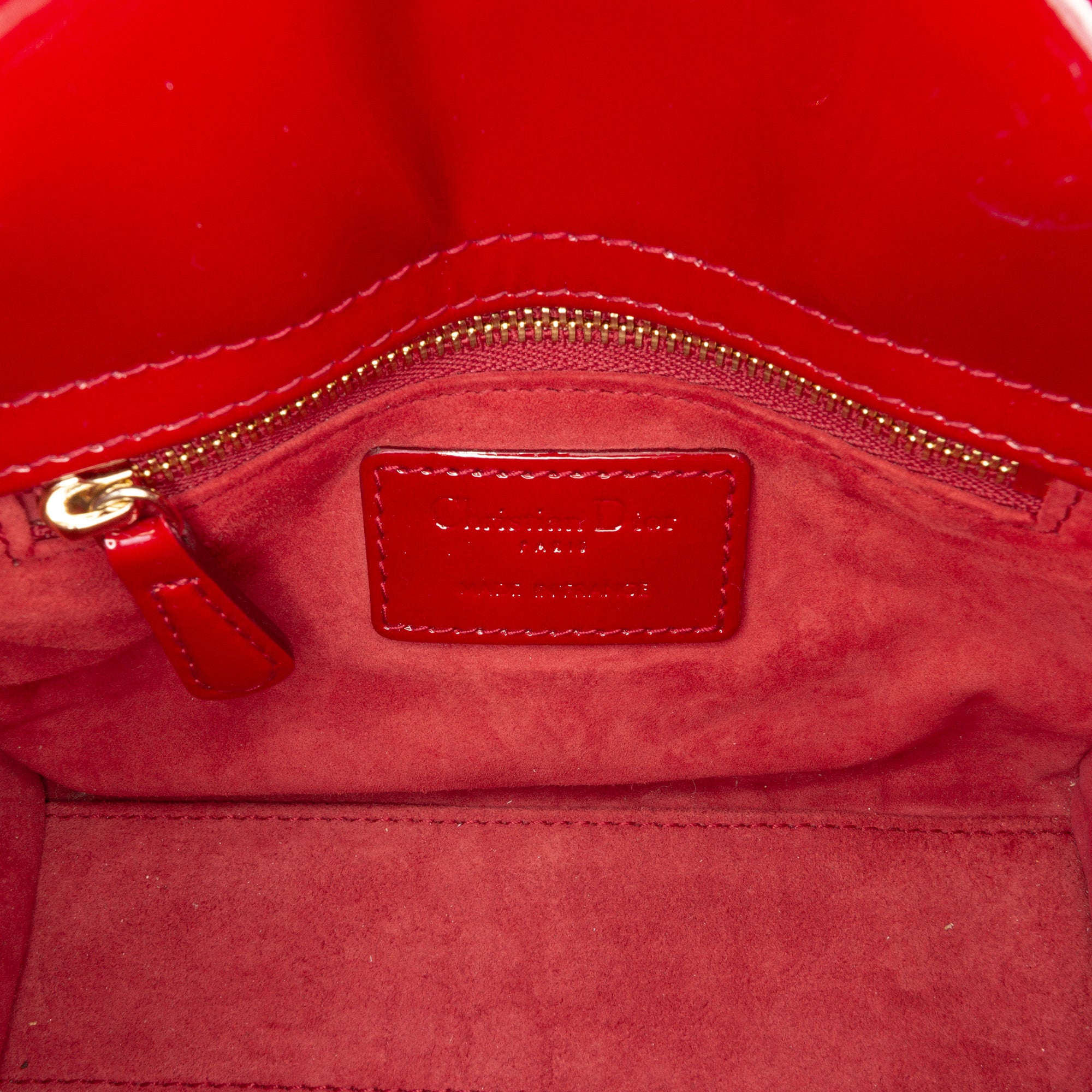 Mini Patent Cannage Lady Dior