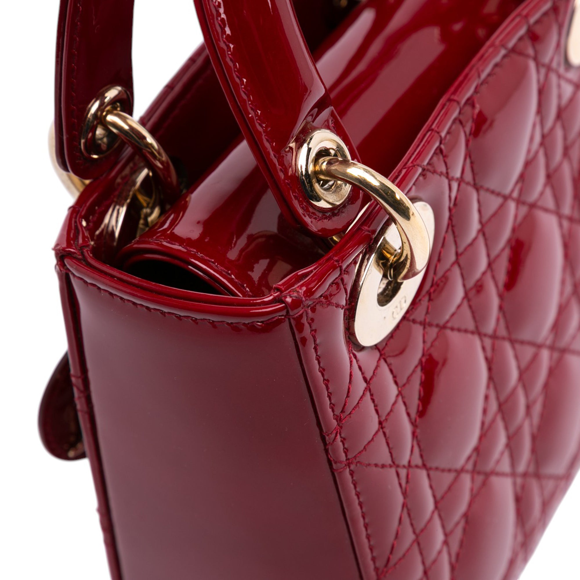Mini Patent Cannage Lady Dior