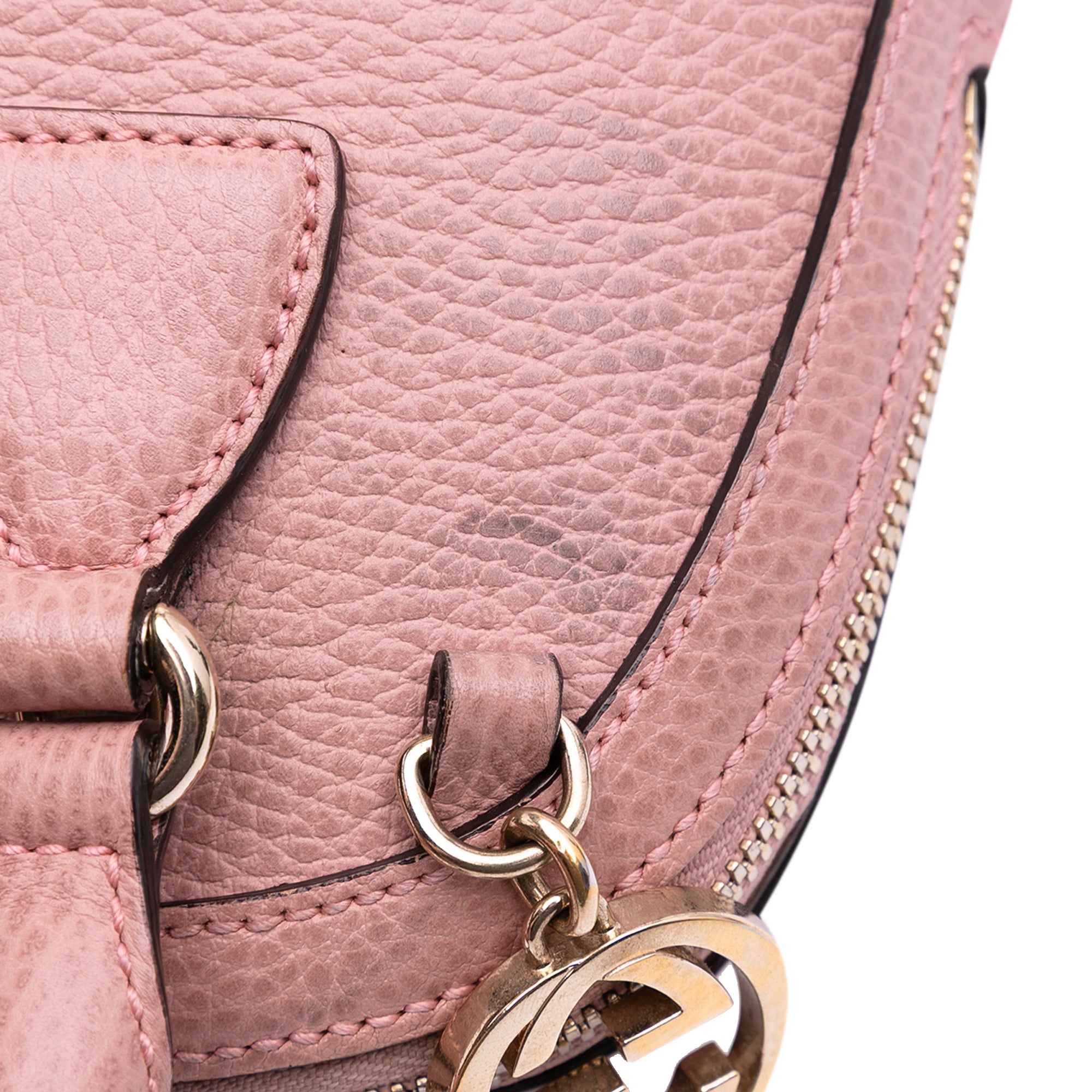 Mini Leather GG Charm Dome Satchel